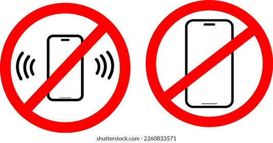 illustration of mobile phone ban, mobile phone mute