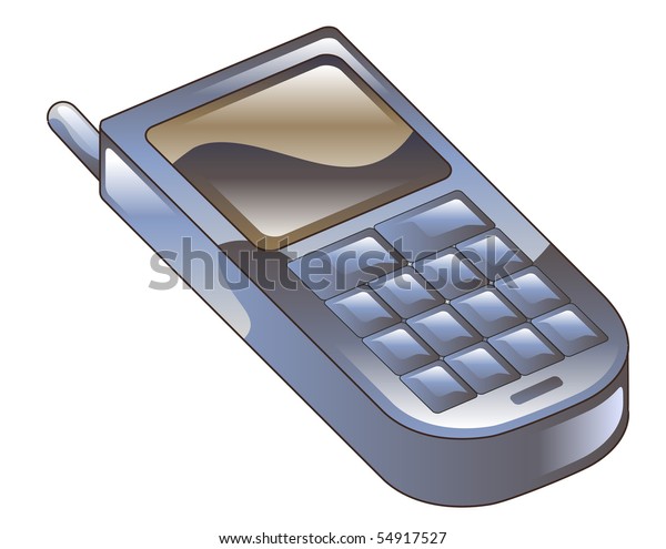 Illustration Mobile Phone Icon Clipart Stock Vector (Royalty Free ...