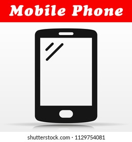 Illustration of mobile phone vector icon design