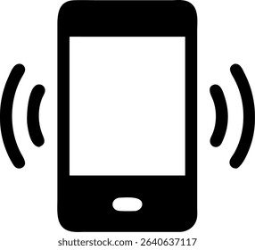 Illustration of a mobile phone vibrating or ringing. This image features smartphone, mobile phone, vibrating, ringing, notification.