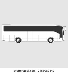 The Illustration of Mock Up Bus