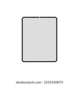 Illustration mockup pad or tablet unique design with blank background