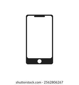 Illustration mockup phone touchscreen with home button
