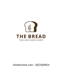 Illustration modern abstract bread bakery food restaurant logo design emblem 