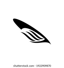 Illustration modern abstract geometric wings vector logo design template