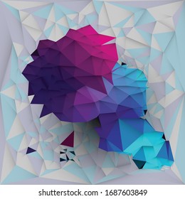 Illustration moderne abstrakte Polygonform für Hintergrundbilder. Vektorillustration des geometrischen Musters