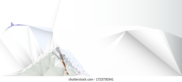 Illustration modern abstract polygon shape for wallpaper background. Vector image of graphic design, geometric pattern, white color bacground