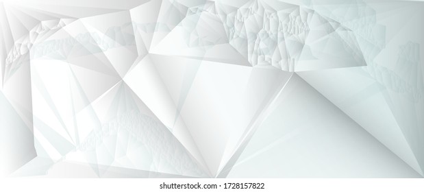 Illustration modern abstract polygon shape for wallpaper background. Vector image of graphic design, geometric pattern or polygonal with white color background