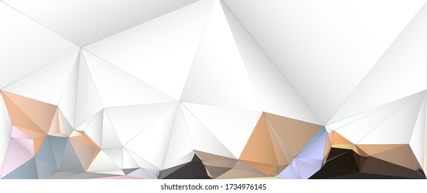 Illustration modern abstract polygon shape for wallpaper background. Vector image of graphic design geometric pattern