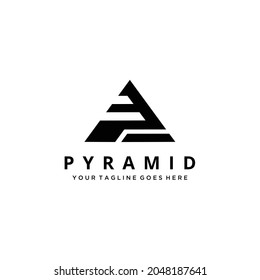 Illustration modern abstract pyramid sign geometric triangle design