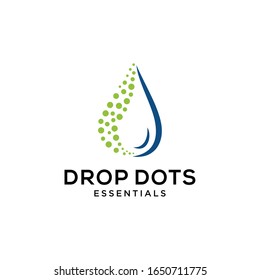 Illustration modern abstract of water droplets from a several circles logo design