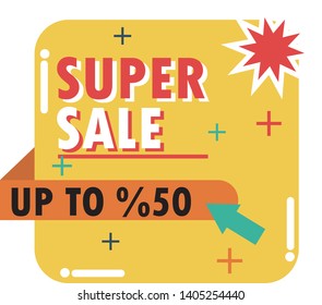 illustration of modern banner sale