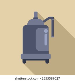 Illustration of modern beer brewing equipment for producing craft beer