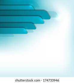 Illustration modern blue brochure, abstract colorful design - vector