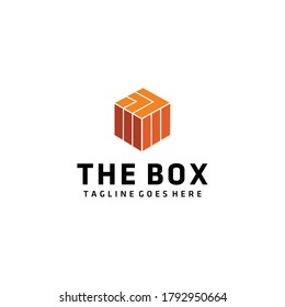 Illustration modern box cube sign design logo icon vector