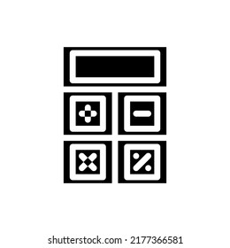 Illustration modern calculator Icon isolated on white background logo design