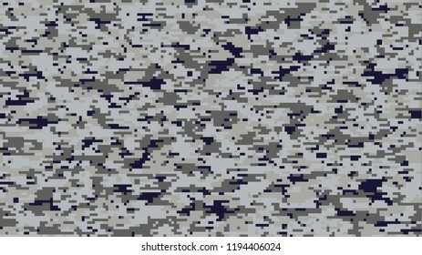 illustration of modern camouflage pattern in digital pixels