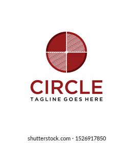 Illustration modern circle geometric logo design