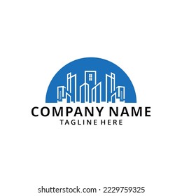  illustration Modern City skyline . city silhouette . vector illustration in flat design - Vector