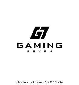 Illustration of a modern and clean G7 sign for gamer logo design template modern.
