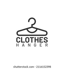 Vector de diseño del logo de la colgadora de ropa, para Boutique, Clothing Store, Servicio de lavandería, Cloakroom, inspiración del logo de la ropa de marca 