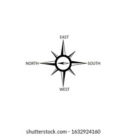 Illustration modern compass in the round shape logo vector 