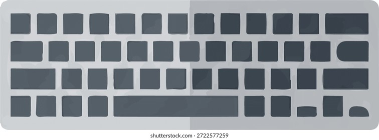 Ilustração do teclado moderno do computador