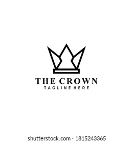 Illustration modern Crown jewelry luxury geometric logo design