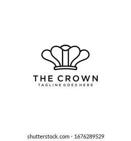 Illustration modern Crown luxury geometric logo design