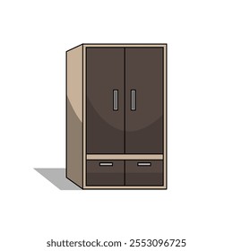 The Illustration of Modern Cupboard