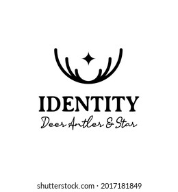 Illustration modern Deer Antlers animal Logo design inspiration