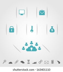 Illustration modern design infographics element template - vector