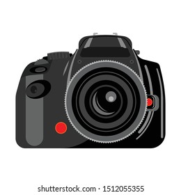 Illustration of a modern digital camera. Vector illustration