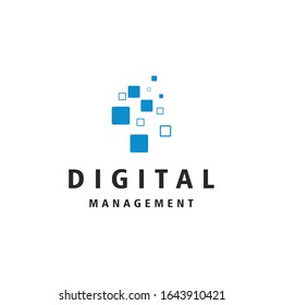 Illustration Modern digital Technology sign vector logo Data internet icon