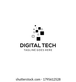 Illustration Modern digital Technology sign vector logo Data internet icon