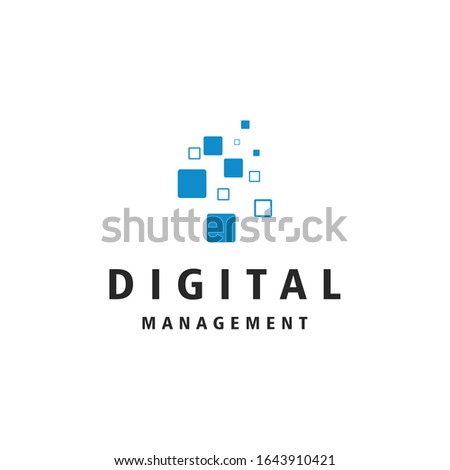 Illustration Modern digital Technology sign vector logo Data internet icon