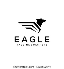 Illustration Modern Eagle Logo emblem badge Vector icon template