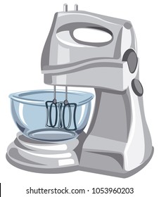 illustration of modern electrical food mixer