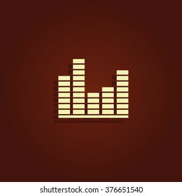 Illustration of modern EQ icon.