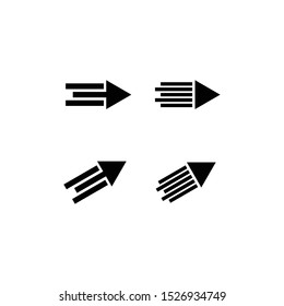 Illustration modern fast right arrow set vector graphic logo design sign. 