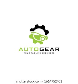 Illustration modern gear Car logo icon vector sign industrial design