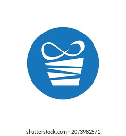 Illustration Modernes Geschenkbox-Logo-Design 