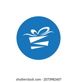 Illustration modern gift box logo design 