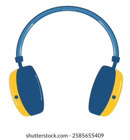 Illustration of Modern Headphones with Isolated Background Perfect for tech branding, musicrelated designs, and product visuals