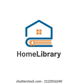 Illustration modern Home library book house logo vector icon