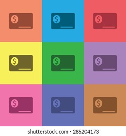 illustration of modern icon card