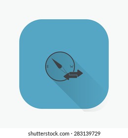 illustration of modern icon compass