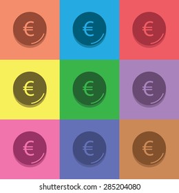 illustration of modern icon currency