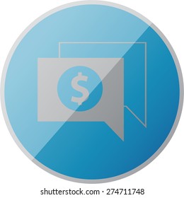 Illustration of modern icon dialog cloud