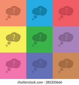 illustration of modern icon dialog cloud